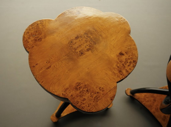 Decorative Italian Burl and Birch Wood Side Tables. 1950s (photo 7 of 13)