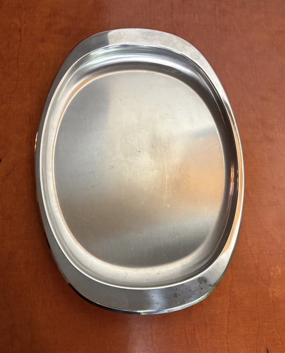 Image 1 of Plateau vintage Alessi en acier inoxydable (inox 18/10)