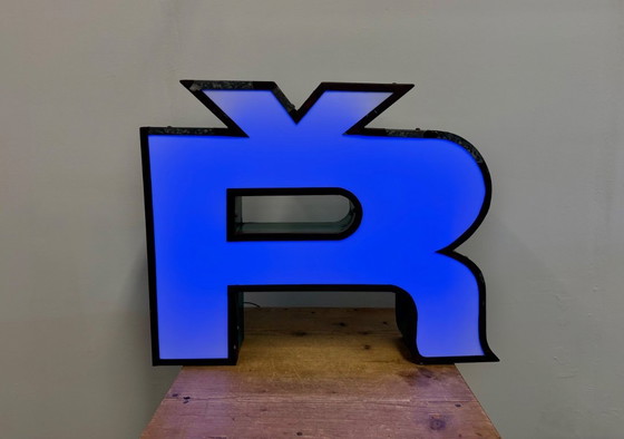 Image 1 of Large Vintage Illuminated Advertising Letter Ř , 1960s