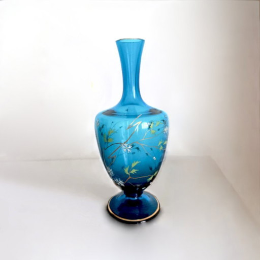 GLASVASE – BLAU – JUGENDART