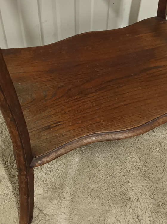 Antique Side table with storage compartment – Wood (photo 9 of 10)