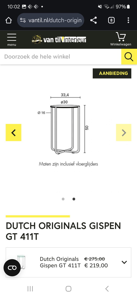 Image 1 of Dutch Originals Gispen GT 411T