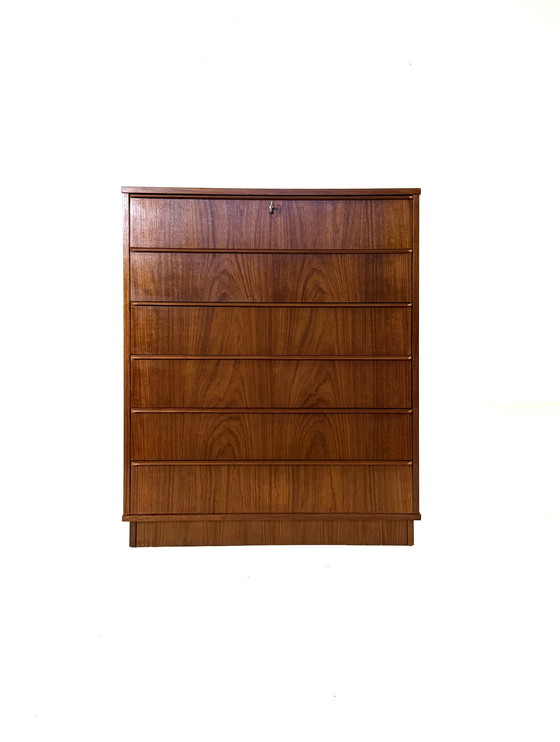 Image 1 of Vintage Deense teakhouten ladekast ‘60