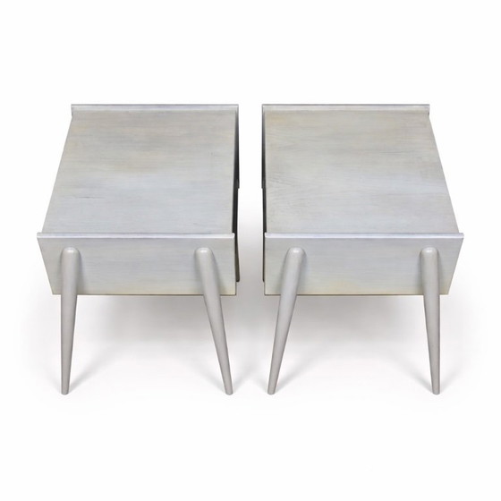 Image 1 of Juego de dos mesitas de noche de roble, Suecia, 1960