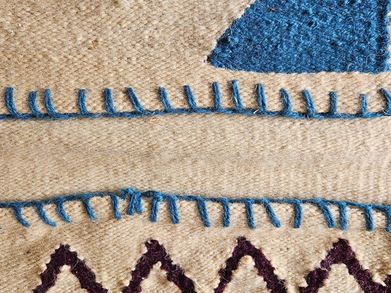 Image 1 of Organizer in lana egiziana fatto a mano - Organizer da parete e da banco - 35×55 cm