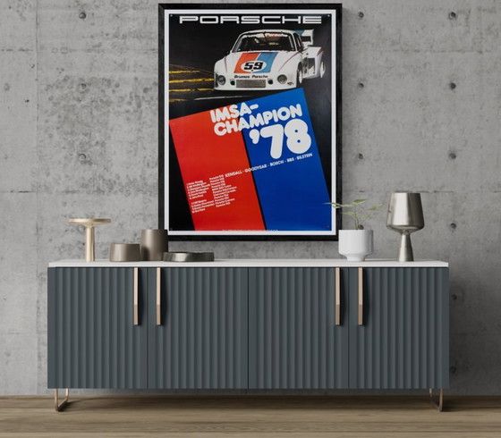 Image 1 of Porsche Imsa Champion 78 – 1978 – Original Vintage Porsche Poster by Werbeagentur Strenger – Vintage Motorsport – 102x76 cm