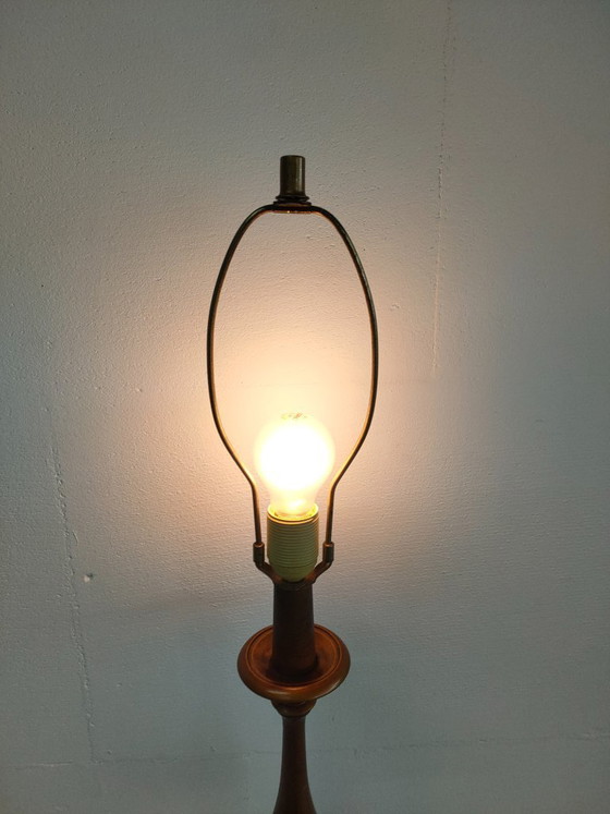 Image 1 of Wooden Florentine Style table lamp '60s (without shade)