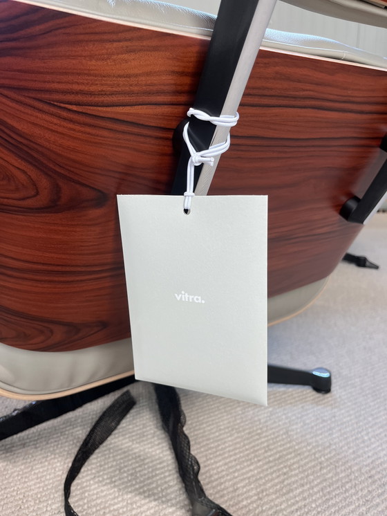 Image 1 of Vitra Eames Lounge Chair incl. Ottoman - Palissandro - Pelle Sabbia Scuro