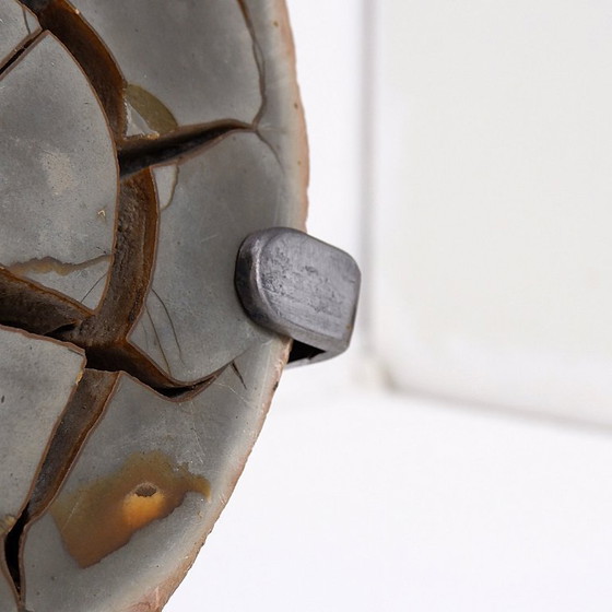 Image 1 of massive septarian nodule on base - Belgium