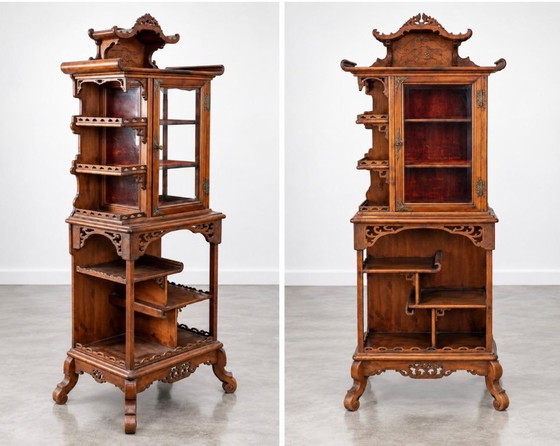 Display Bookcase attributed to Gabriel Viardot workshop Late 19th Century, Display cabinets, Wood, Glass (photo 3 of 5)