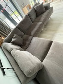 Divano ad angolo Goossens - Marrone/Grigio