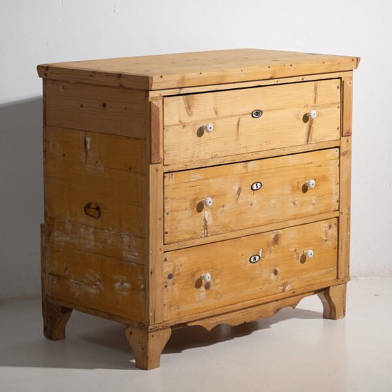 Antique solid wood chest of drawers (c.1920) #32 – Rustic (photo 5 of 40)