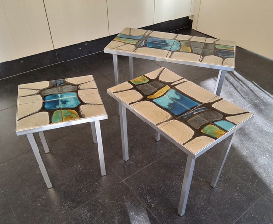 Image 1 of 3 bizcochos de fieltro de Antonio Denisco jaren 60/70