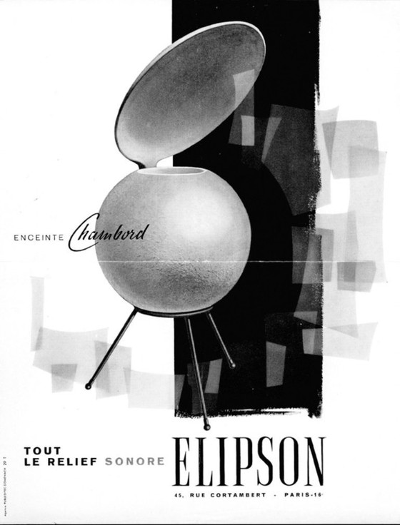 Image 1 of Altavoz Elipson BS50 Chambord, Francia, década de 1960.