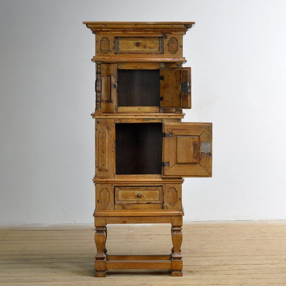 Image 1 of Meuble rustique allemand en pin et chêne, vers 1850