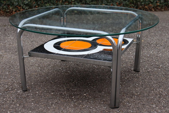 Image 1 of Tavolino da caffè in ceramica, design vintage anni '70