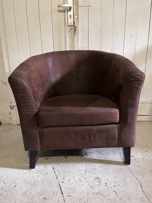 Sillón Club Vintage – Marrón y Burdeos – Retro – fauteuils, Velvet (photo 2 of 5)
