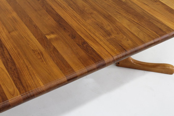 Image 1 of Vintage Danish round extendable dining table solid teak