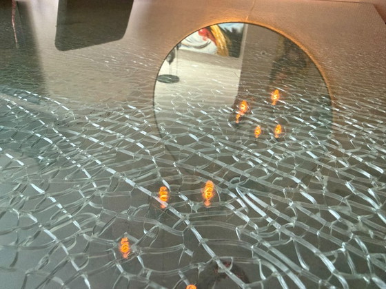 Table en Verre Crash 1100x1600 MM Texture Étonnante, CARGLASS, Tables de salle à manger, Gris (photo 2 sur 5)