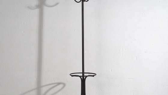 Appendiabiti antico in ferro battuto con portaombrelli (c.1920) #2 – Art Nouveau (photo 3 of 14)