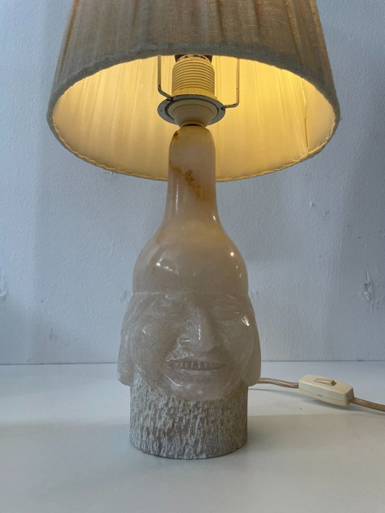 Image 1 of Alabaster table lamp – sculptural design