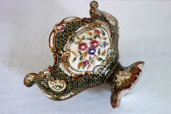 Image 1 of Barbotine Plantenbak Overtrek 20er jaren