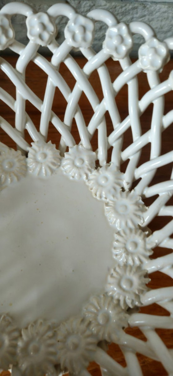 Image 1 of Vaso traforato in ceramica intrecciata — Maison Pichon, Uzès (firmato)