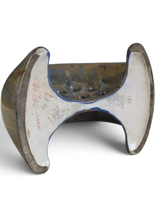 Art Nouveau vase in flamed glazed stoneware — Pierrefonds – Porcelain (photo 10 of 15)