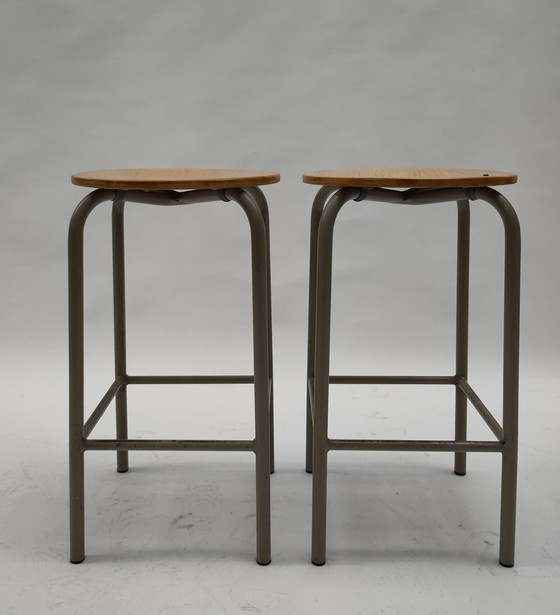 Image 1 of 2x industrial stools