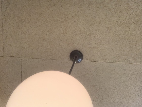 Image 1 of Lampada a sospensione originale vintage in rame rosso e vetro