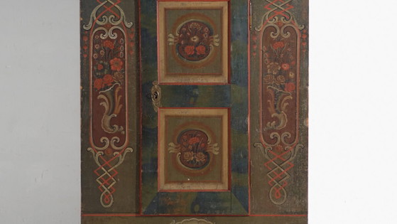 Folk Art Painted Cabinet, Central Europe, dated 1814 – Storage cabinet (photo 3 of 10)
