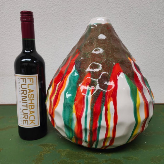 Image 1 of Vaso vintage di metà secolo, vaso per fiori. Ceramica smaltata.