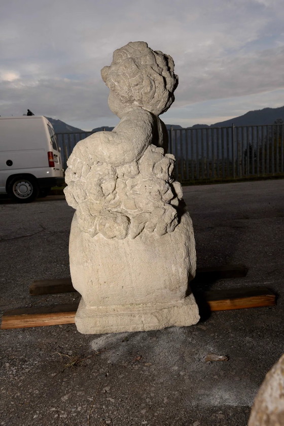 Late 19th Century Italian Carved Stone Putto – Sculpture, Vintage (photo 16 of 39)