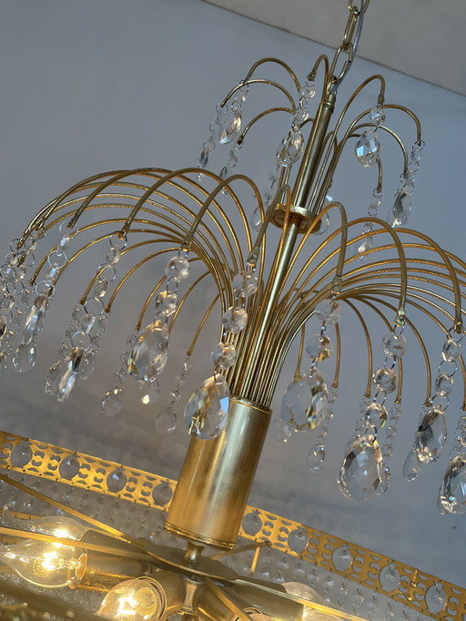 Vintage XXL Design Lustre en cristal Lustre de poche en cristal Lampe pendante