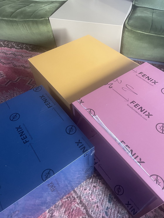 Image 1 of designer set salontafel bijzettafel  twv €1539 Fenix colore