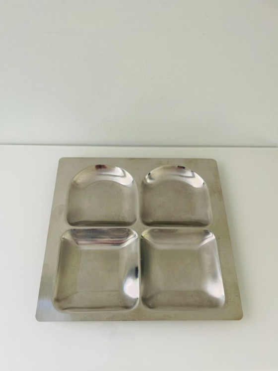 Image 1 of Stainless steel bowl with compartments – space age minimalism
