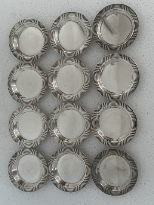 Set of 12 Christofle Coasters 1930 Period