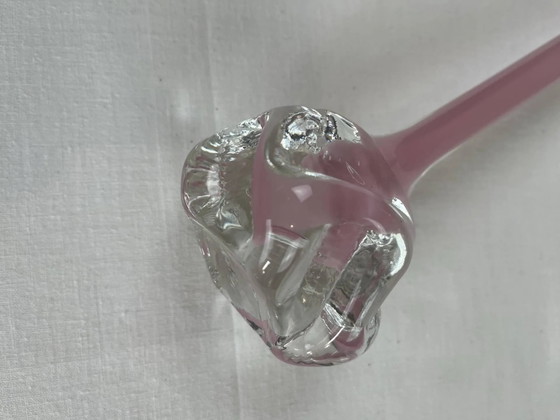 Sculptural glass soliflore in pink – Vases, Crystal, Design (photo 7 of 8)