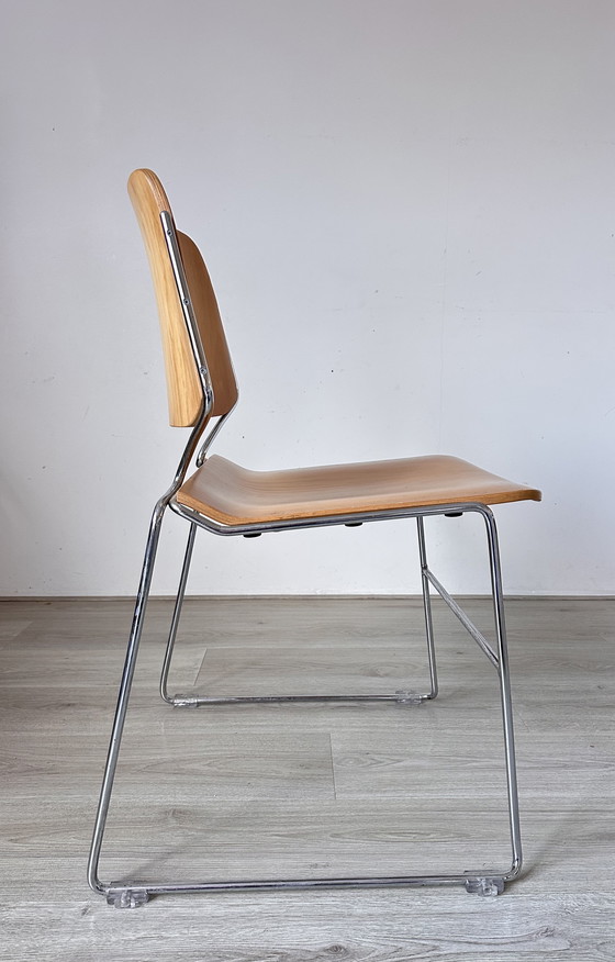 Image 1 of 6x Matrix Krueger houten design stoelen