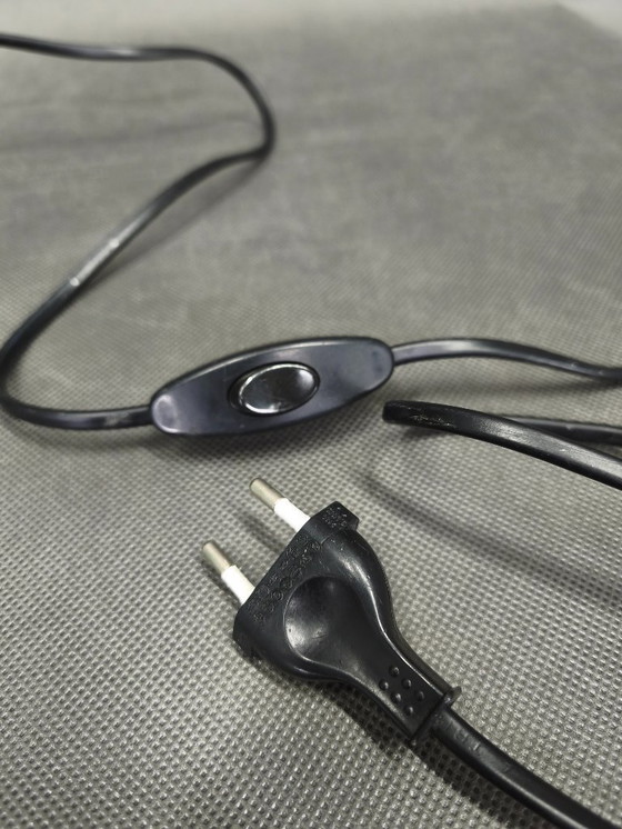 Image 1 of Italian Sculptural Glass Table Lamp, Wire and Glass Construction, 1980s