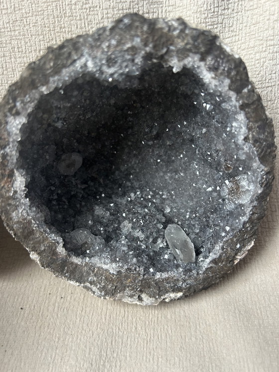 Image 1 of Coconut geode mineral from Las Choyas, Chihuahua, Mexico.