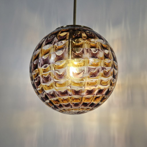 Lámpara colgante de cristal italiana vintage