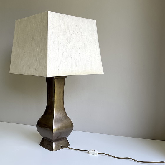 Image 1 of Lampe de table vintage . Laiton . Reim Interline Fuchs Gilching . MCM .