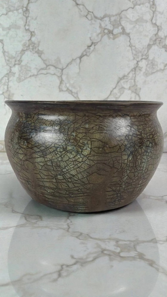 Steengoed pot gesigneerd Anne Marie Sybesma Alias MIEP La Borne – Plantenbak, Porcelain, Organic Modern (photo 5 of 9)