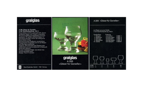 Image 1 of Graal, bicchiere Grail, calice, serie “A 200, bicchieri per intenditori”, anni ’70