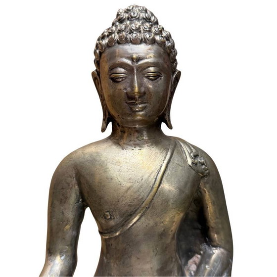 Shakyamuni Buddha aus gemischtem Metall, 19. Jahrhundert – Bildhauerei, Brass (photo 9 of 10)