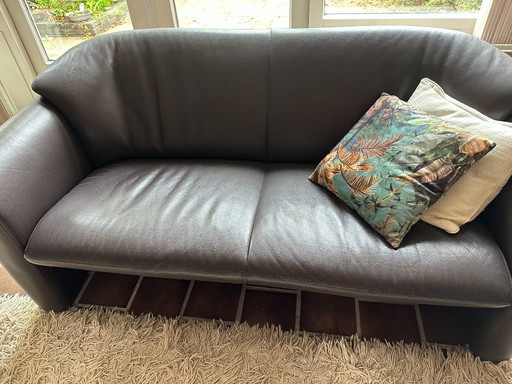 Leolux Morion 2- and 3-seater sofa Arkadia leather Nut