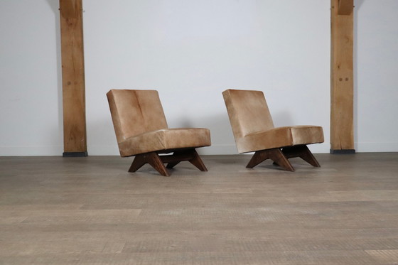 Image 1 of Paar Pierre Jeanneret 'Fireside' stoelen, Modelnr. PJ-SI-36-A