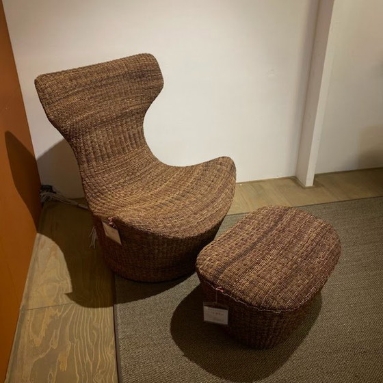 Image 1 of B&B Italia Papillio Grande armchair with ottoman