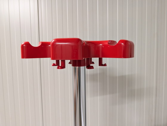 Appendiabiti Rosso "Space Age" Modello VIP, Roberto Lucci & Paolo Orlandini, Vintage – Velca, Plastic, Chrome (photo 4 of 8)